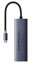 Мультипортовый USB Type-C хаб Baseus 6-in-1 Gray (B00052807813-00) - миниатюра 6