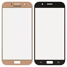 Корпусное стекло дисплея Samsung Galaxy A7 A720F 2017 (с OCA пленкой) Gold