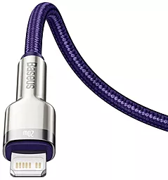 USB PD Кабель Baseus Cafule Metal 20W 2M USB Type-C - Lightning CablePurple (CATLJK-B05) - мініатюра 2