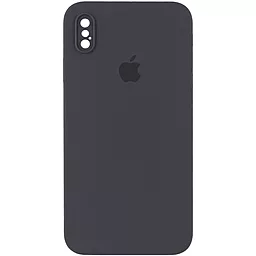 Чехол Silicone Case Full Camera Square для Apple iPhone XS Max  Dark Gray