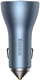 Автомобільний зарядний пристрій Baseus 65w PD/QC 2xUSB-C/USB-A blue (CGJP010003) - мініатюра 4