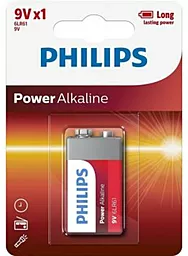 Батарейки Philips 6LR61 / Крона Power Alkaline 1шт (6LR61P1B/10) 9 V