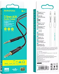 Аудио кабель Borofone BL16 Clear Sound AUX mini Jack 3.5mm M/M Cable 1 м black - миниатюра 6