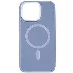 Чехол Epik Bonbon Leather Metal Style with MagSafe для Apple iPhone 14 Pro Mist Blue