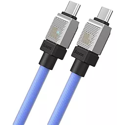 USB PD Кабель Baseus CoolPlay Series 100w 5a USB Type-C to Type-C cable blue (CAKW000203) - миниатюра 4
