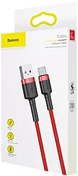 USB Кабель Baseus Cafule 2M USB Type-C Cable Red (CATKLF-C09) - мініатюра 9