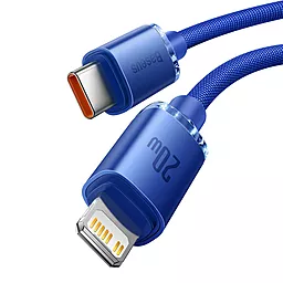 Кабель USB PD Baseus Crystal Shine 20W 2M USB Type-C - Lightning Cable Blue (CAJY000303) - миниатюра 2
