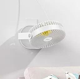 Портативный вентилятор HOCO F14 multifunctional powerful desktop fan White - миниатюра 9