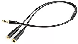 Аудіо розгалужувач Cablexpert mini Jack 3.5mm M/2xF black (CCA-417M)