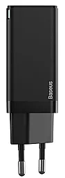 Сетевое зарядное устройство с быстрой зарядкой Baseus GaN2 Lite Quick Charger C+U 65W EU Black (CCGAN2L-B01) - миниатюра 3