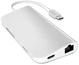 Мультипортовый USB-A хаб Satechi 4К USB-C -> HDMI/USB 3.0/Type-C/Ethernet/Card Reader Silver (ST-TCMAS) - миниатюра 5