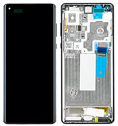 Дисплей Motorola Moto Edge 2020, Moto Edge Plus (XT2061-3, XT2063) с тачскрином и рамкой, оригинал, Black