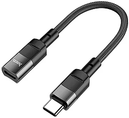 Адаптер-переходник Hoco U107 M/F Lightning -> USB Type-C Black