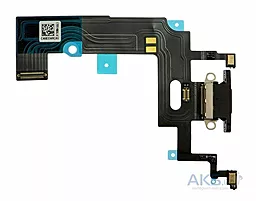 Нижний шлейф Apple iPhone XR с разъемом зарядки, с микрофоном Black