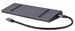 Мультипортовый USB Type-C хаб Cablexpert 9-in-1 hub gray (A-CM-COMBO9-02) - миниатюра 4