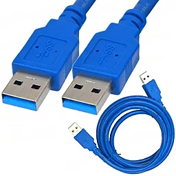 Кабель (шлейф) EasyLife USB 3.0 AM-AM 1.5M Blue - миниатюра 3