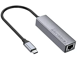 Мультипортовый USB Type-C хаб Hoco HB34 Easy 4-in-1 Hub gray - миниатюра 6