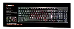 Клавиатура REAL-EL Comfort 7011 Backlit USB (EL123100043) Black - миниатюра 7