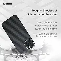 Чохол K-DOO Kevlar Series for iPhone 13  Black - мініатюра 6