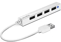 USB-A хаб Speedlink SNAPPY SLIM USB Hub, 4-Port, USB 2.0 White (SL-140000-WE)