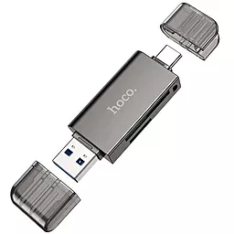Кардрідер Hoco HB39 USB/Type-C 3.0 high-speed card reader Grey