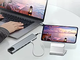 USB Type-C хаб EasyLife 8-in-1 Grey - миниатюра 4