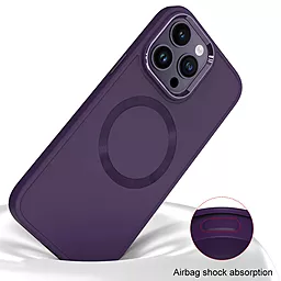 Чехол Epik Bonbon Metal Style with MagSafe для Apple iPhone 12, iPhone 12 Pro Dark Purple - миниатюра 2