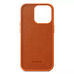 Чехол ArmorStandart FAKE Leather Case для Apple iPhone 14 Pro Golden Brown (ARM64461) - миниатюра 2