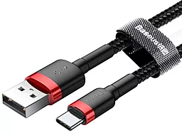 Кабель USB Baseus Cafule 3A USB Type-C Cable Red/Black (CATKLF-B91) - миниатюра 3