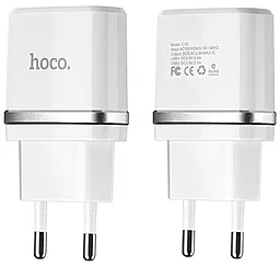 Сетевое зарядное устройство Hoco Charger С12 12W 2.4A 2xUSB-A White - миниатюра 4