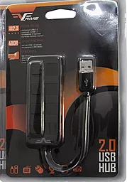 USB-A хаб Frime 4хUSB2.0 Hub Black (FH-20010) - мініатюра 4