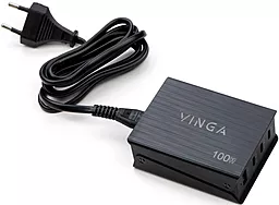 Сетевое зарядное устройство Vinga 100w GaN PD/QC 3xUSB-C/USB-A ports wired charger black (VCPCH100CB) - миниатюра 4