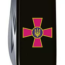 Мультитул Victorinox Huntsman Army (1.3713.3_W0010u) Black Эмблема ВСУ - миниатюра 3