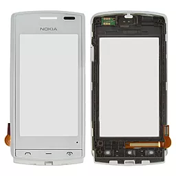 Сенсор (тачскрин) Nokia 500 with frame White