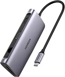Мультипортовый USB Type-C хаб Ugreen CM179 9-in-1 grey (40873) - миниатюра 6