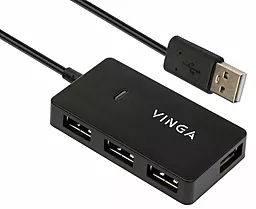 USB-A хаб Vinga 4xUSB 2.0 Black (VHA2A4)