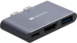 Мультипортовый USB Type-C хаб Canyon 3-in-1 black (CNS-TDS01DG)