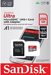 Карта памяти SanDisk microSDXC Ultra 256GB UHS-I A1 Class 10 + SD-adapter (SDSQUAC-256G-GN6MA) - миниатюра 3
