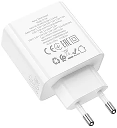 Уценённое сетевое зарядное устройство Hoco C113A 65W GaN PD Awesome charger set USB-A-C + USB-C-С Cable White - миниатюра 5
