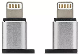 Адаптер-переходник Remax Micro USB - Lightning Apple Adapter Silver (RA-USB2) - миниатюра 2