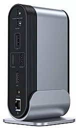 Мультипортовый USB Type-C хаб Baseus Working Station Four-Screen Multifunctional Grey (CAHUB-HG0G) - миниатюра 2