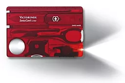 Мультитул Victorinox Swisscard Lite (0.7300.T) Красный полупрозрачный