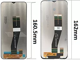 Дисплей Samsung Galaxy A03s A037 (160.5mm) з тачскріном і рамкою, оригінал, Black - мініатюра 2