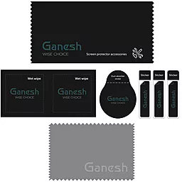 Защитное стекло Ganesh (Full Cover) для Apple iPhone 12 Pro, iPhone 12 (6.1") Черный - миниатюра 3