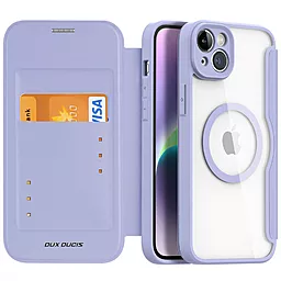 Чехол-книжка Dux Ducis Skin X Pro with MagSafe для Apple iPhone 14 / 13 (6.1") Purple - миниатюра 2