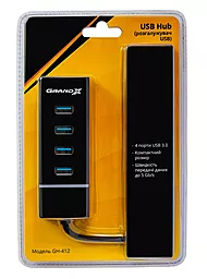 USB хаб Grand-X Travel (GH-412) - миниатюра 3