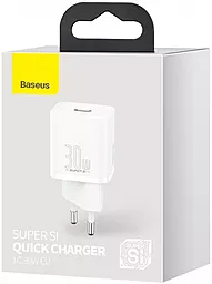 Сетевое зарядное устройство с быстрой зарядкой Baseus Super Si 30w USB-C home charger white (CCSUP-J02) - миниатюра 7
