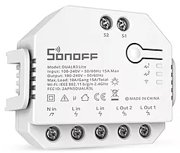 Смарт-переключатель Sonoff Wi-Fi с двойным реле (DUALR3-LITE)