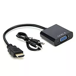 Відео перехідник (адаптер) STLab HDMI M - VGA F + Audio 3.5mm - 3.5mm Чорний (U-990) - мініатюра 9