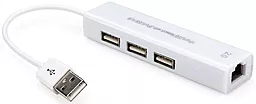 USB-A хаб Vinga 3xUSB 2.0 White (HUB023S)